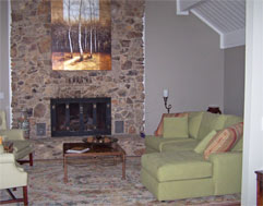 Floor to Ceiling Fireplace Stonework