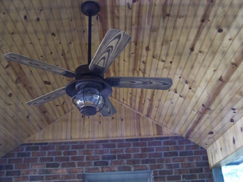 Celining Fan Installed on Porch