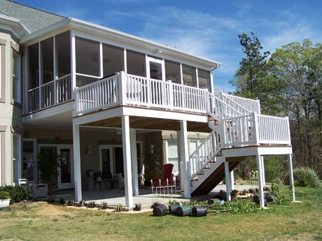 Two-Story Porch Addition After